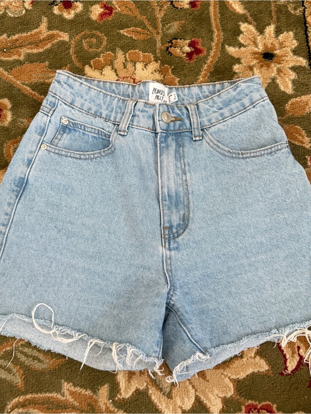 Princess Polly denim high waisted shorts